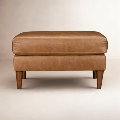 Clifford Genuine Leather Custom Ottoman
