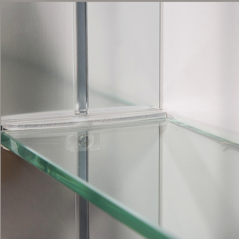 Armoire à pharmacie avec miroir à fixation en surface ou encastré en aluminium