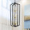 Luminaire suspendu en métal de style lanterne de 12 lumières de style lanterne suspendue au plafond noir avec lustre noir pour îlot de cuisine, salon, vestibule, vestibule (ampoules E12 non incluses)