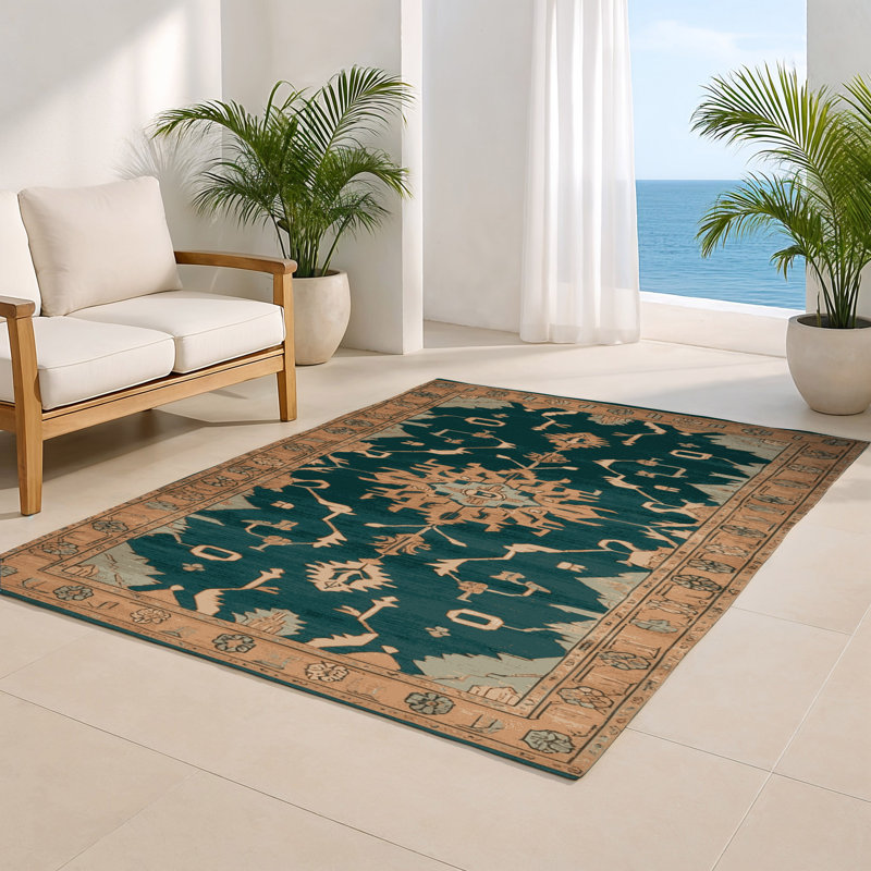 Tapis bleu intérieur et extérieur surteint, Rectangulaire 2 pi x 3 pi