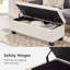 Banc de rangement rectangulaire rembourré avec repose-pieds et tabouret-1073106510
