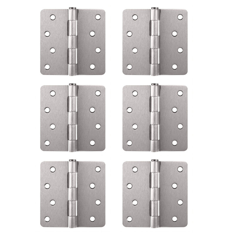 Charnières de porte H 4 po x l 4 po, Nickel satiné