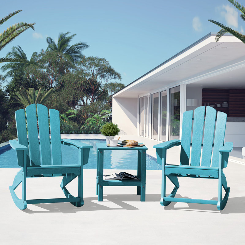 Chaises berçantes en PEHD Adirondack, Bleu