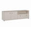 Sabel Modern TV unit with 2 doors, 1 drawer and open compartment, living room cabinet, engineered wood, 143.9 cm W x 43.9 cm H x 34.8 cm D-130987575