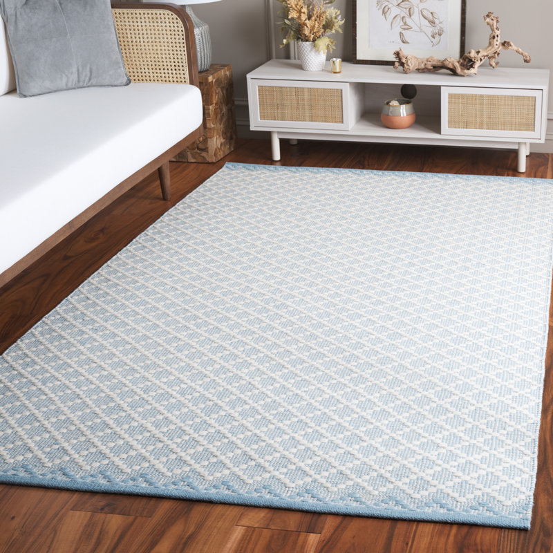 Tapis tissé à la main en laine / coton Blume, Rectangle 8 pi x 10 pi