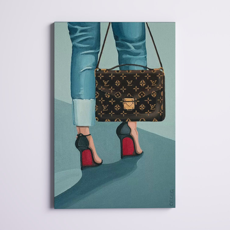Oliver Gal Louis Vuitton LV Monogram Canvas Fashion Wall Art 16