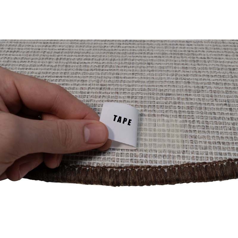 Tapis d'escalier avec adhésif Bullnose, Brun, Ensemble de 13