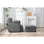 Fauteuil surdimensionné avec repose-pieds avec rangement, fauteuil d'appoint large pour le salon, méridienne moderne, fauteuil de lecture rembourré de style Mid-Century, fauteuil de salon confortable, canapé à assise profonde (gris foncé)-134646502