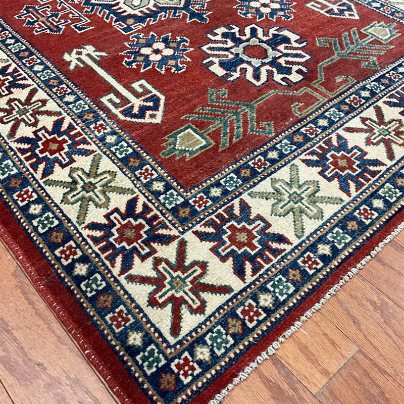  Handmade Kazak Wool Rug