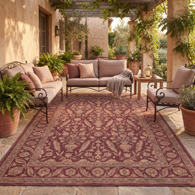 Tapis Tailwind traditionnel à motif floral intégral bordeaux, cuivre, vert, crème et rose, antidérapant, à poils courts, adapté à l'intérieur et à l'extérieur, idéal pour le salon, la chambre, la salle à manger, l'entrée, le couloir, le bureau, en lin bronze, pour la cuisine, idéal pour les zones de passage intensif, facile à nettoyer, imprimé, ultra doux et lavable.