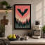 Bat Over City Heart Modern - Wrapped Canvas-1593578916-1593578918
