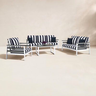 Ensemble de conversation Townsend pour 4 personnes avec coussins Sunbrella