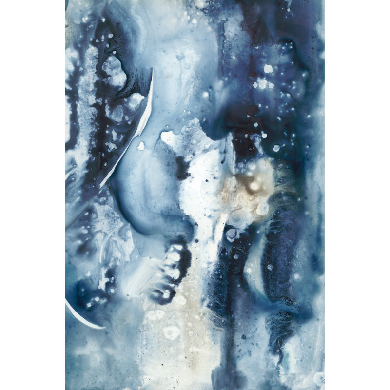 Peaceful Calm II by Joyce Combs - Painting on Canvas, Black Floater Framed, 46 cm H x 30 cm W