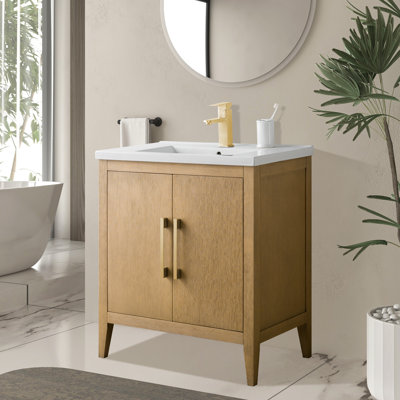 Single Bathroom Vanity with Ceramic Top
