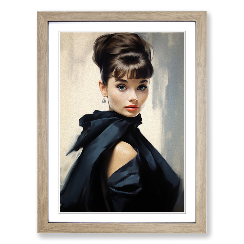 Single Picture Frame Print on Wood, Oak Framed, 64cm H x 46cm W