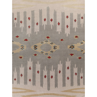 Mesa Wool Southwestern Area Rug in Gray