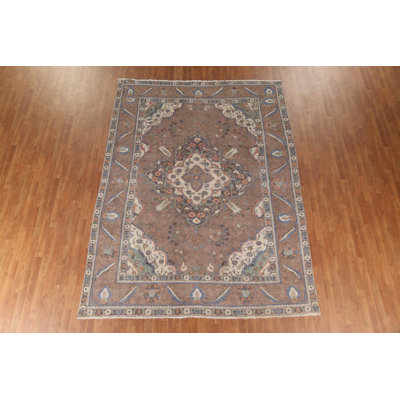 Tapis traditionnel rétro brun 8 x 11