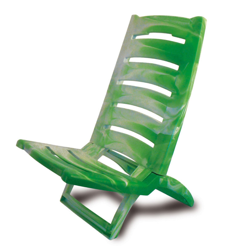 Cliffside Folding Beach Chair, Marble Green