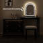 Coiffeuse avec miroir lumineux, 3 tiroirs