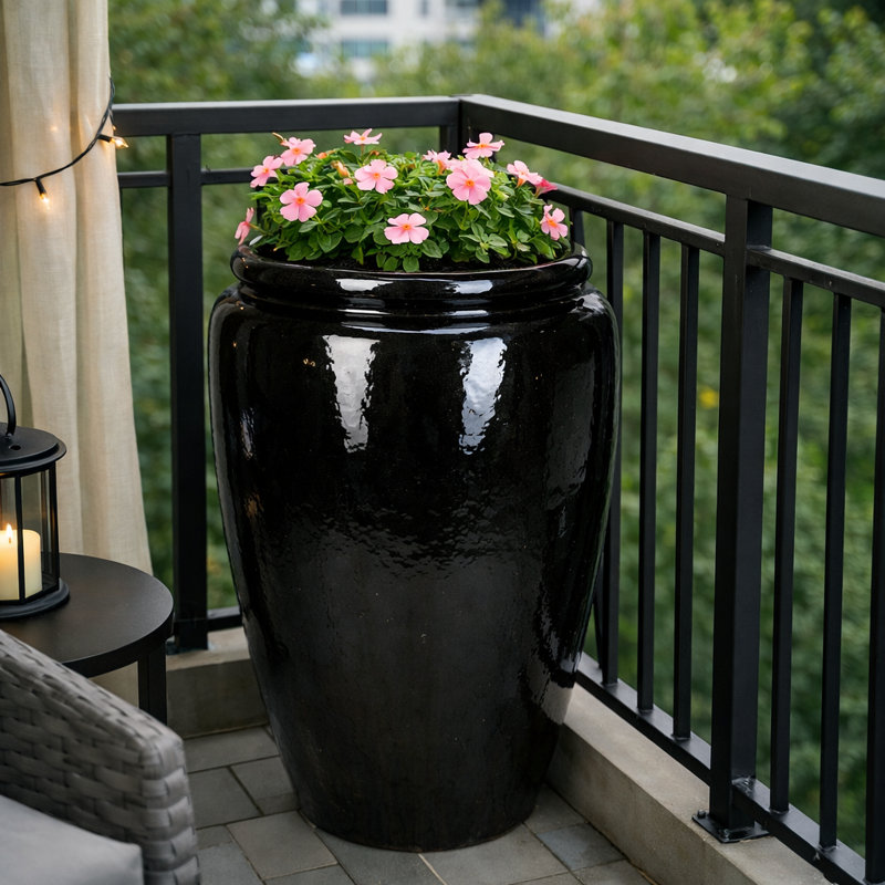23 in. Storage Jar - Black