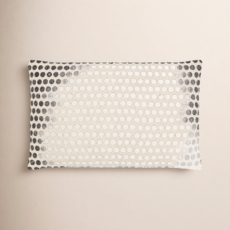 Coussin Zetta, Beige clair / Noir, Polyester/ Bourre en polyester