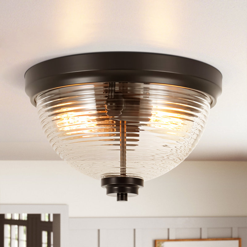 Plafonnier encastré 2 lumières RibbedLume 