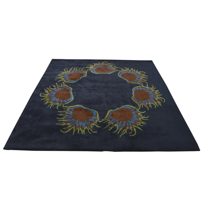 Square Otto Navy Blue Rug