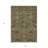 3' X 5' Fern Green Brown And Red Floral Washable Indoor Outdoor Area Rug