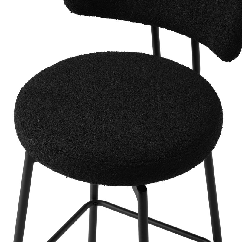 Tabouret de comptoir pivotant 27 po Bayville, Noir