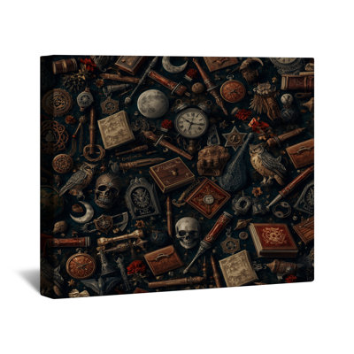 Vintage Objects Collage Canvas Gallery Wrap in Many Sizes
