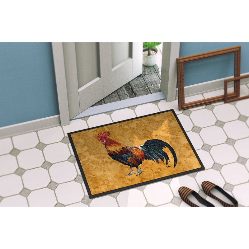 Paillasson d’intérieur antidérapant DEO Rooster, Rectangle 1 pi 6 po x 2 pi 3 po