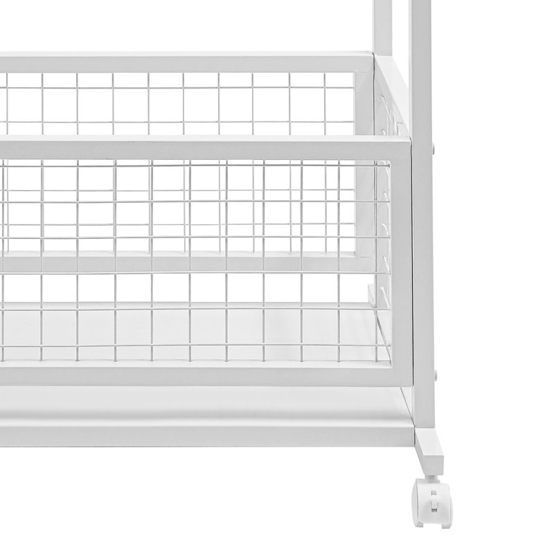 Support de 16 tablettes autoportantes avec 4 roulettes, Blanc