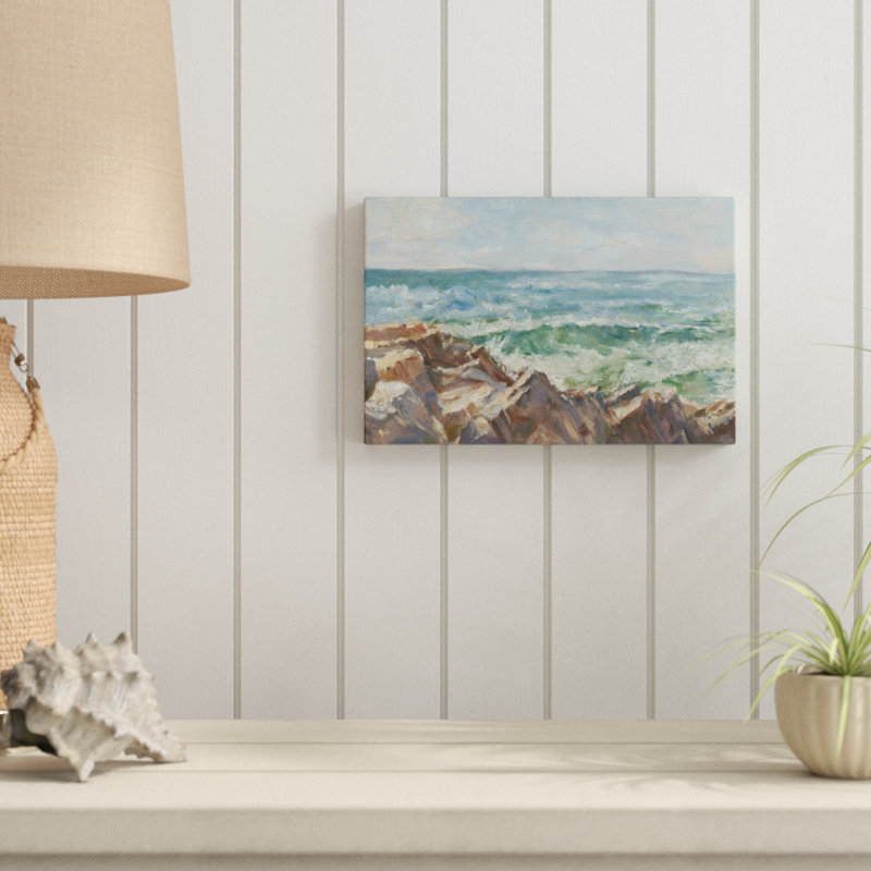 «Impasto Ocean View III», peinture sur toile, H 8 po x l 12 po