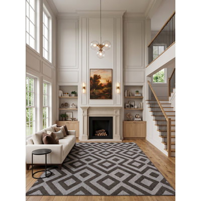 Urbano Geometric Area Rug in Gray