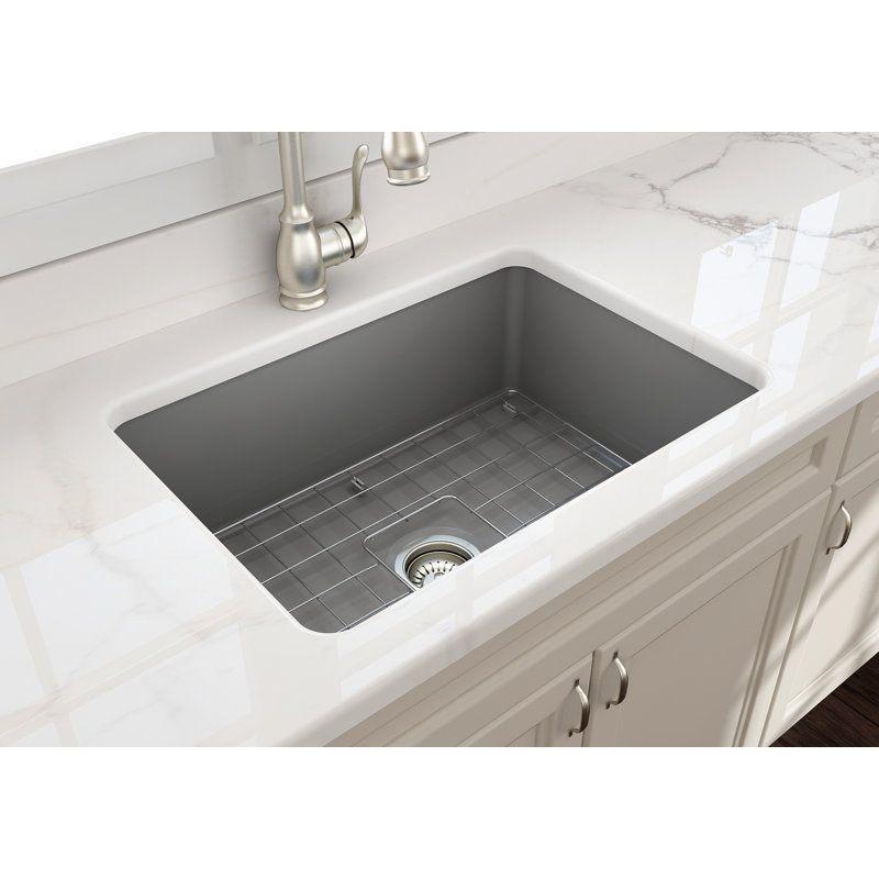 26.75'' L Kitchen Sink, Matte Gray