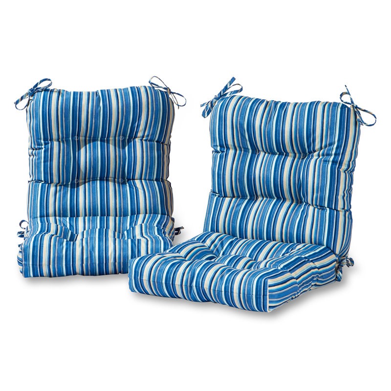 Coussin de chaise d'extérieur Lester, 2, H 21 po x l 21 po x P 21 po, Saphir