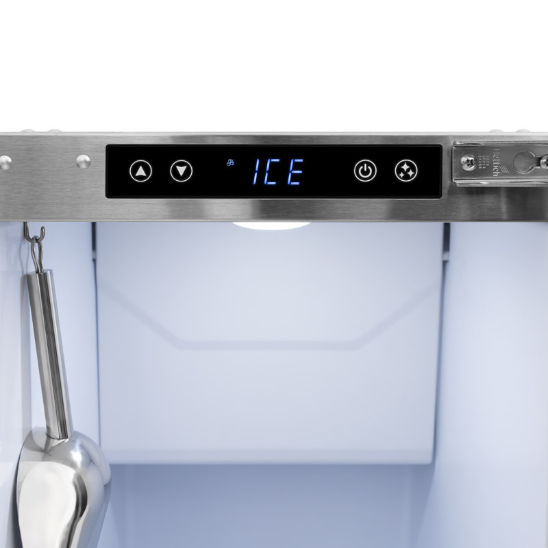 ZLINE Autograph 15 inch Touchstone Panel Ready Clear Cube Ice Maker w/ Gold Handle, Champagne Bronze