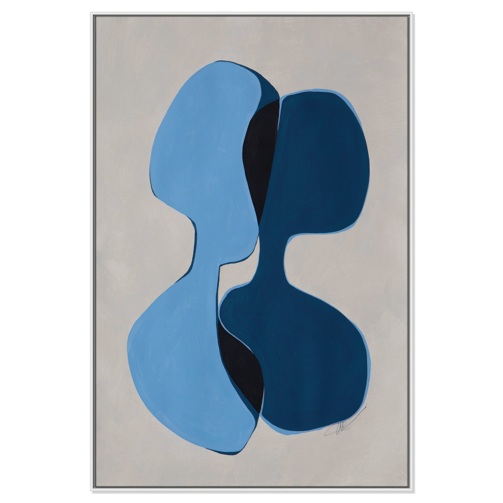 In Unity I by Filippo Ioco For Casa Fine Arts, 61.5" H x 41.5" W x 2" D, White Framed