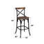 Tabourets de bar Zaire antique noir et chêne antique
