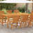 Outdoor Dining Table with Umbrella Hole Solid Acacia Wood-375733434-375733951