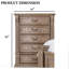 Mobilier de chambre à coucher de style transitionnel avec finition de dentil de style transitionnel 1 pièce
