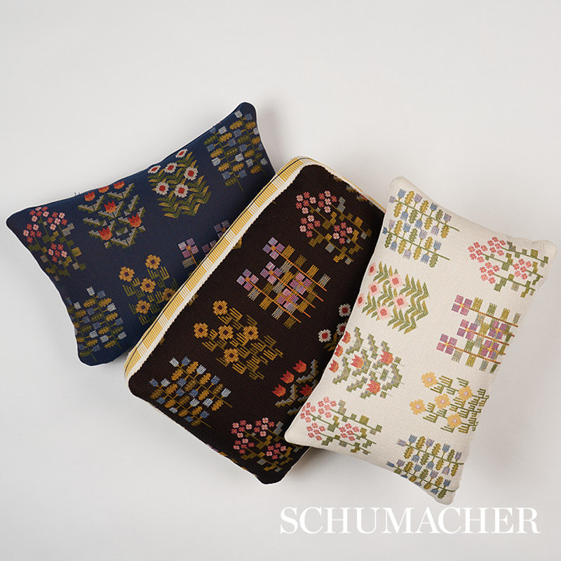 Annika Floral Tapestry Box Pillow