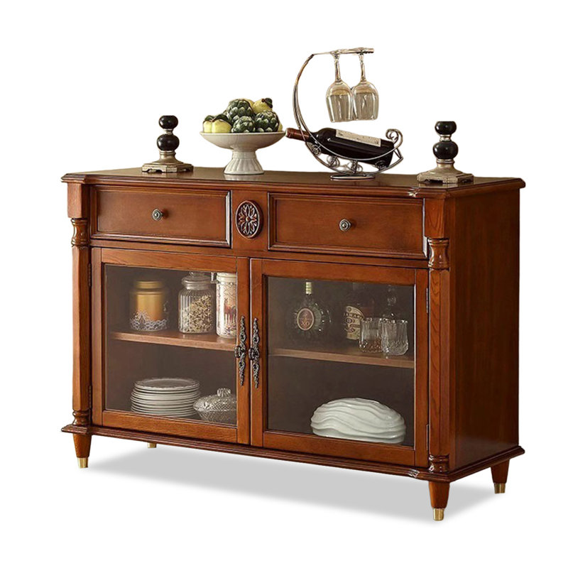 Nut-brown Solid Wood Sideboard
