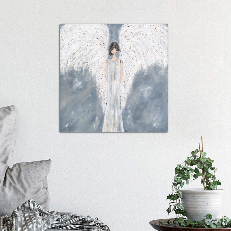 Guardian Angel by Ashley Bradley - Wrapped Canvas Painting, 45.72 cm H x 45.72 cm W x 1.91 cm D