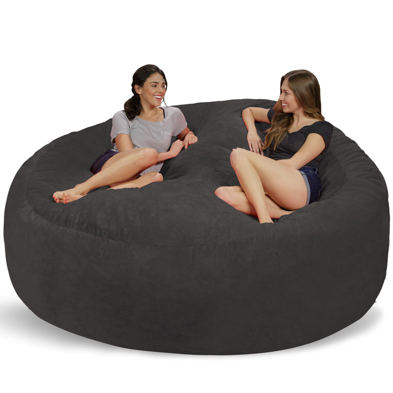 Fauteuil à billes - Fauteuil à billes rond rembourré en mousse à mémoire de forme avec housse amovible et lavable à la machine - Fauteuil à billes avec housse en microfibre douce - Plusieurs tailles et plusieurs tissus lavables à la machine