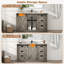 Meuble-lavabo 48 po avec lavabo en résine mate, robinet, porte de grange coulissante et 6 tiroirs-473205172