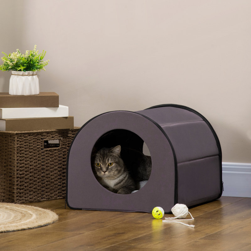 Abri pour chat portatif et imperméable pour chat PawHut Dome