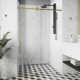 Elan E-Class 52-56" W x 76" H Sliding Frameless Shower Door with 3/8" Clear Glass