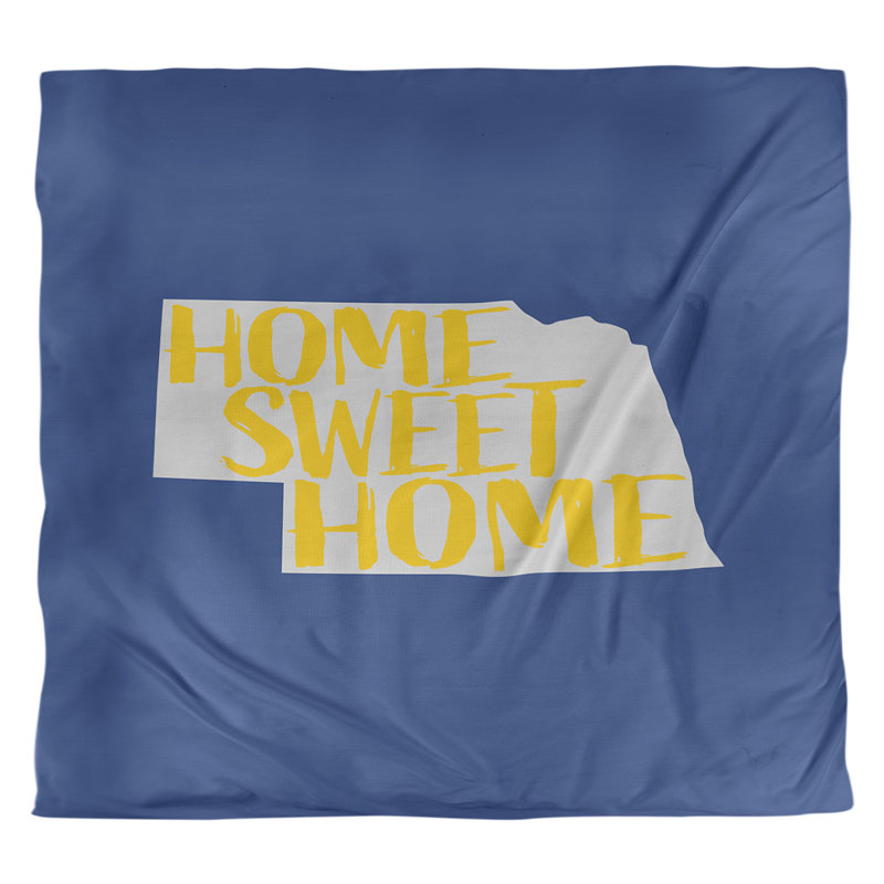 Housse de couette nebraska doux, Microfibre, Housse de couette pour grand lit, Bleu marine / gris
