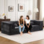 Canapé 3 places Mahjong surdimensionné avec sectionnel modulaire convertible, tissu polaire circulaire, aucun assemblage requis, mousse à mémoire de forme haute densité, oreillers pour une ambiance relaxante, matelas de sol à compression, modulaire sans os à monter soi-même.-202129056-202129246